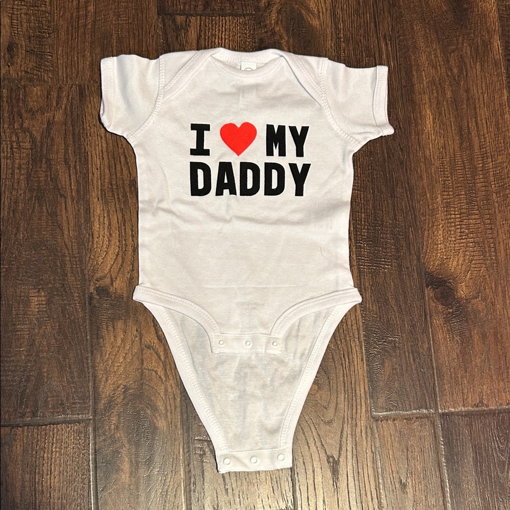 White 'I Love My Daddy' Baby Onesie